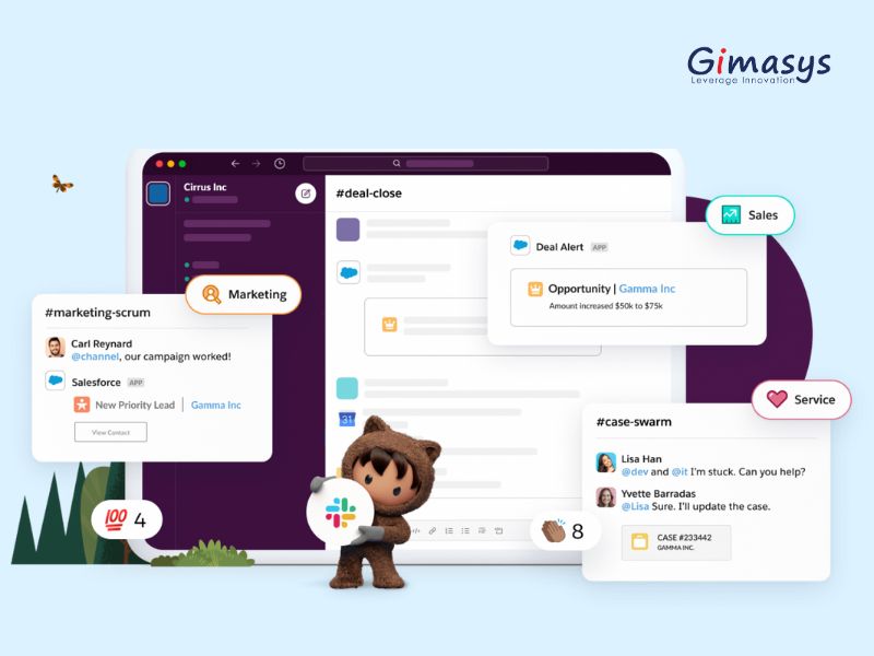 Slack và Salesforce CRM được tích hợp với nhau đưa khả năng giao tiếp đa kênh của doanh nghiệp được nâng lên một tầm cao mới