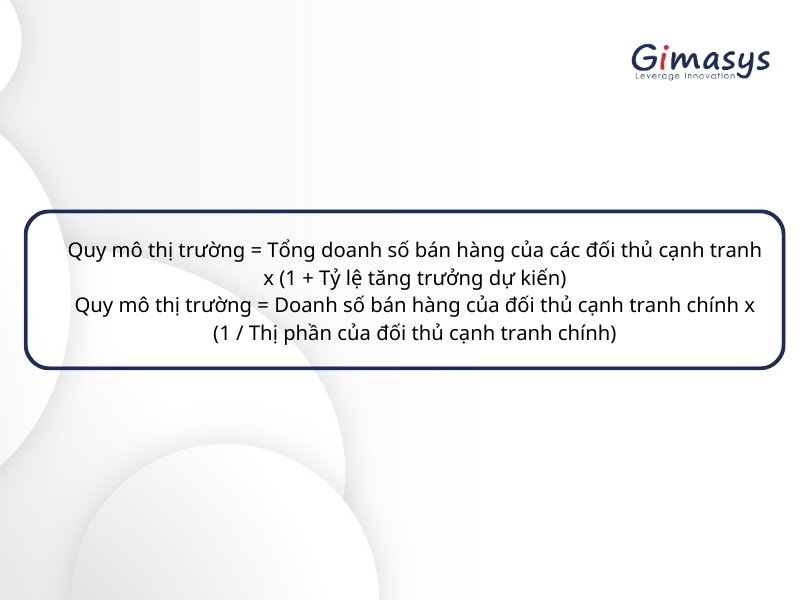 Công thức tính quy mô thị trường theo phương pháp phân tích đối thủ cạnh tranh