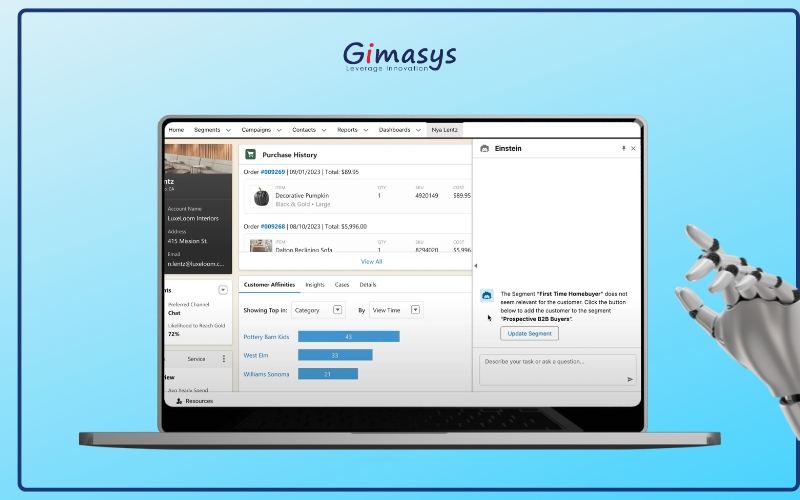 Giao diện Salesforce Einstein Copilot